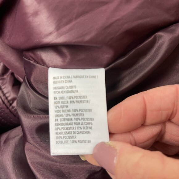 American Eagle Outfitters Maroon Puffer Jacket Size XL Womens - Picture 4 of 4